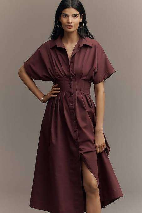 tobie red shirt dress