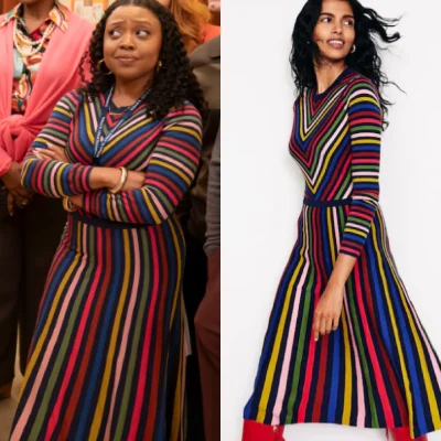 janine striped dress